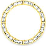 Custom 18k yellow gold 1.75ct baguette diamond bezel for ladies Rolex