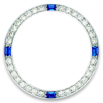 Diamond & Created Sapphire 26mm Beadset