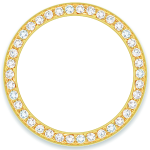Custom 18k yellow gold 1.5ct diamond bezel for ladies Rolex