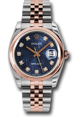 Rolex Steel and Rose Gold Datejust-36mm #116201