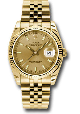 Rolex 18k YG Datejust -36mm #116238