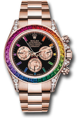 Rolex 18k RG Rainbow Daytona #116595RBOW bkgcs