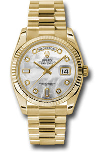 Rolex 18k YG Day-Date President -36mm #118238