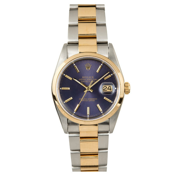 Rolex Steel and Gold Datejust #16203 Blue Oyster