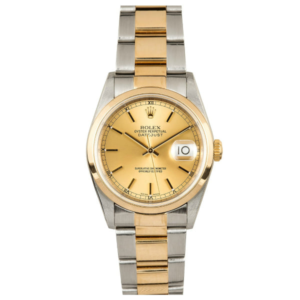 Rolex Steel and Gold Datejust #16203 Champ Dial
