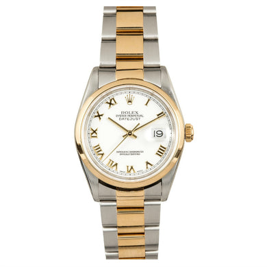 Rolex Steel and Gold Datejust #16203 White Dial