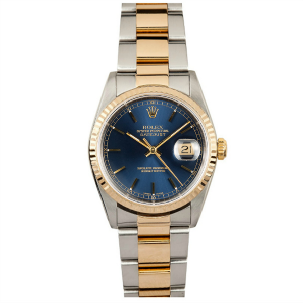 Rolex Steel and Gold Datejust #16233 Blue Dial