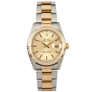 Rolex Steel and Gold Datejust #16233 Champ Dial