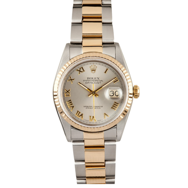Rolex Steel and Gold Datejust #16233 Silver Dial