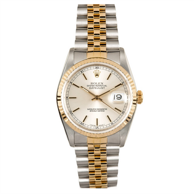 Rolex Steel and Gold Datejust #16233 Silver Dial