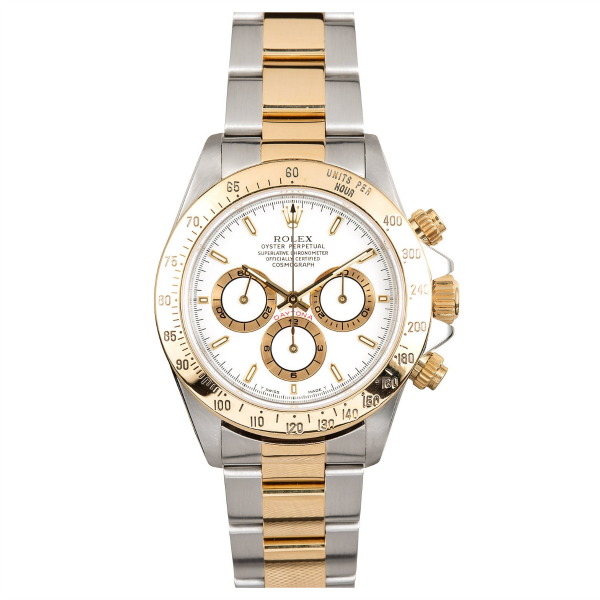 Rolex Steel and Gold Daytona with Zenith Movement #16523 White Dial