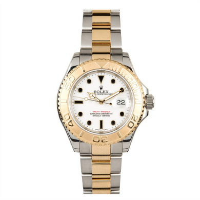 Rolex Steel and 18k YG Yachtmaster #16623 White Dial