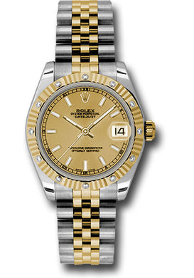 Rolex Steel, YG, & Diamond Datejust - 31mm - Mid-Size #178313 chij
