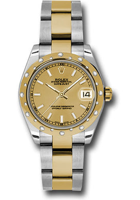 Rolex Steel, YG, & Diamond Datejust - 31mm - Mid-Size #178343 chio