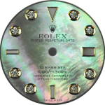 Custom tropical mother of pearl diamond dial for Rolex Submariner