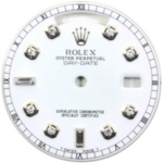 Custom white 8 & 2 diamonds. 36mm Day-Date