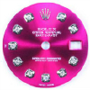 Custom magenta diamond dial for laies Rolex