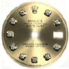 Custom flowing champagne diamond dial for ladies Rolex