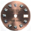 Custom pink salmon diamond dial for ladies Rolex