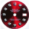 Custom red rose diamond dial for ladies Rolex