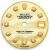 Custom gold flow mother of pearl diamond dial