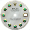 Custom mother of pearl emerald dial