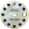 Custom mother of pearl sapphire dial